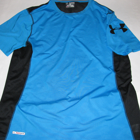 Under Armour Other - Under Armour Heat Gear SS 2XL Fitted Blue Mens